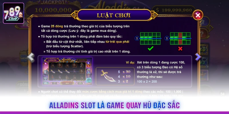 Alladins Slot là game quay hũ đặc sắc