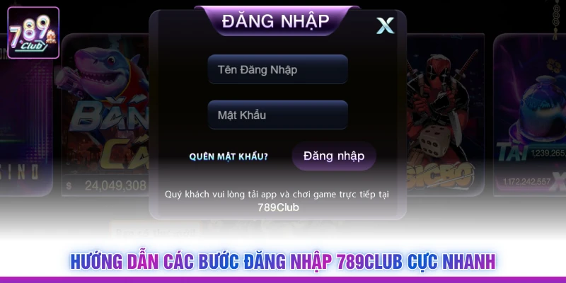 Hướng dẫn các bước đăng nhập 789Club cực nhanh