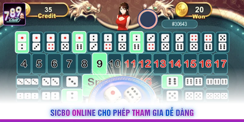 Sicbo online cho phép tham gia dễ dàng